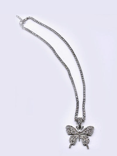 Necklace Single Diamond Butterfly