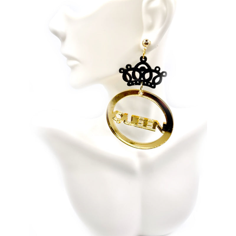Earrings Handmade Queen Crown