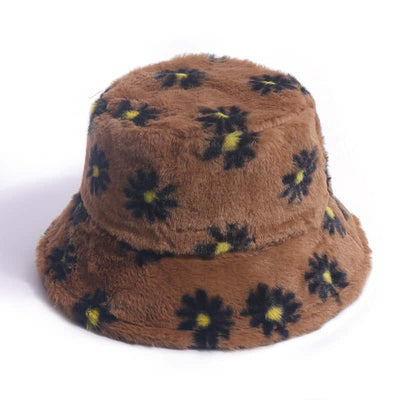Hat for Girls/ Women Flower Bowler/Bucket Knitted Extra Warm  Hat