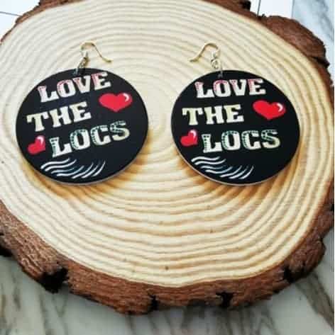 Earrings 'Love the Locs' Round