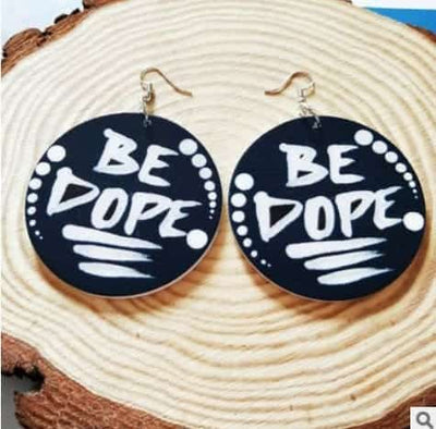 Earrings 'Be Dope' Round