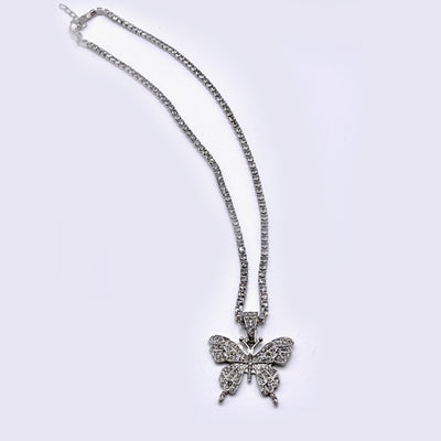 Necklace Single Diamond Butterfly